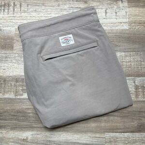 Faherty All Day Shorts Mens 32 Khaki Tan Stretch Hybrid Shorts 9 Inseam Summer
